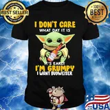 Baby yoda i don't care what day it is i'm grumpy i want diet budweiser shirt
