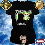 Baby yoda mask herbalife nutrition addict s Ladies tee