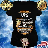 Baby yoda mask i work at ups i use excessive sarcasm at work because punching someone in their mouth is frowned upon by management s Ladies tee