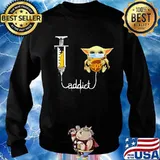 Baby yoda mask ups addict s Sweater