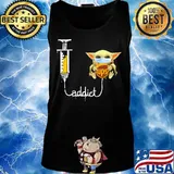 Baby yoda mask ups addict s Tank top