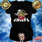Baby yoda super bowl liv kansas city chiefs s Ladies tee