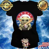 Baby yoda texas rangers baseball s Ladies tee