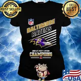 Baltimore ravens football 2019 afc north division champions s Ladies tee