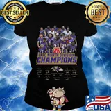 Baltimore ravens football 2019 afc north division champions signatures s Ladies tee