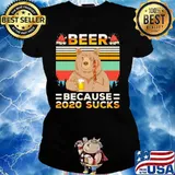 Bear beer because 2020 sucks vintage retro s Ladies tee