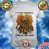 Bear drink beer camping it's the most wonderful time of the year leaves tree shirt