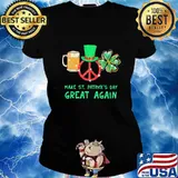 Beer peace irish make st. patrick's day great again s Ladies tee