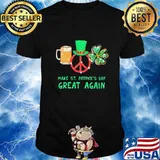 Beer peace irish make st. patrick's day great again shirt