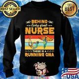 Behind every great nurse there is a running cna vintage retro s Sweater