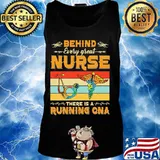 Behind every great nurse there is a running cna vintage retro s Tank top