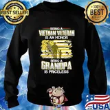 Being a vietnam veteran is an honor being a grandpa is priceless american flag independence day s Sweater