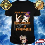 Betty boop just a girl who loves halloween in february shirt