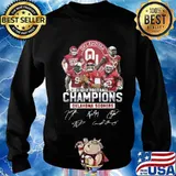 Big 12 football champions oklahoma ma sooners signatures s Sweater