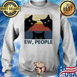 Black Cat Ew People Vintage retro s Sweater