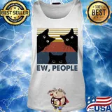 Black Cat Ew People Vintage retro s Tank top