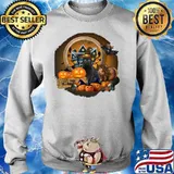 Black Cat Witch Pumpkin Witch Halloween s Sweater