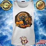 Black Cat Witch Pumpkin Witch Halloween s Tank top