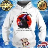 Black Cat witch That's what I do I read books and I know things sunset s Hoodie