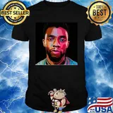 Black panther chadwick Boseman art color shirt
