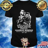 Black panther kings never die wakanda forever rip chadwick Boseman thank you for the memories 1977 2020 signature shirt