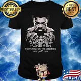 Black panther wakanda forever chadwick Boseman rip 1977 2020 thank you for the memories signature shirt