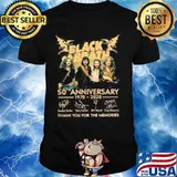 Black sabbath 50th anniversary 1970 2020 thank you for the memories signatures shirt