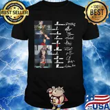 Black widow movie characters signatures shirt