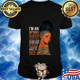Black woman i'm an september queen i have 3 sides the quiet and sweet the funny and crazy and the side you never want to see shirt