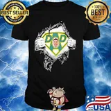 Blood insides superman dad happy father's day shirt