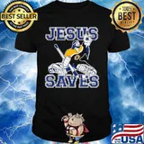 Boston bruins hockey jesus saves shirt