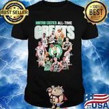 Boston celtics all time greats signatures shirt