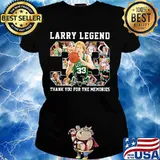Boston celtics larry legend 33 thank you for the memories signature s Ladies tee