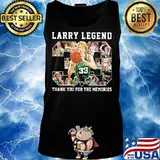 Boston celtics larry legend 33 thank you for the memories signature s Tank top