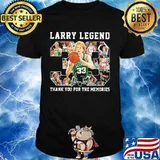 Boston celtics larry legend 33 thank you for the memories signature shirt