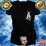 Boston terrier in the bag s Ladies tee