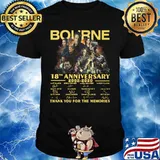 Bourne 18th anniversary 2002 2020 thank you for the memories signatures shirt