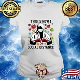 Boxer mask this is how i social distance covid-19 s Ladies tee