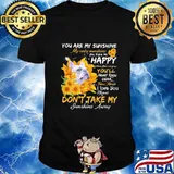Bulldog you are my sunshine my only sunshine you make me happy when skin are crazy you'll never know dear how much i love you sunflowers shirt