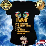 Camping I want to break free to ride my bicycle s Ladies tee
