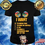 Camping I want to break free to ride my bicycle shirt