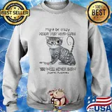 Cat might be crazy might just need carbs you will never know diabetes awareness heart s Sweater