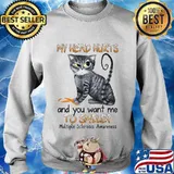 Cat my head hurts and you want me to smile multiple sclerosis awareness s Sweater