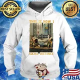 Cat this is how i social distance s Hoodie