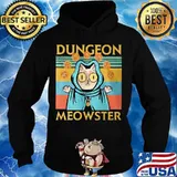 Cat witch dungeon meowster vintage retro s Hoodie