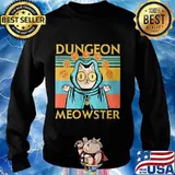 Cat witch dungeon meowster vintage retro s Sweater