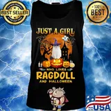 Cat witch just a girl who loves ragdoll and halloween s Tank top