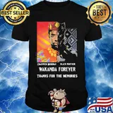 Chadwick Boseman black panther 1976 2020 thank you for the memories signature shirt