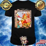 Charlie brown and snoopy fall maple leaves sunflowers shirt