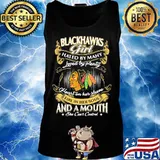 Chicago blackhawks girl hated by many loved by plenty heart on her sleeve fire in her soul and a mouth she can't control s Tank top